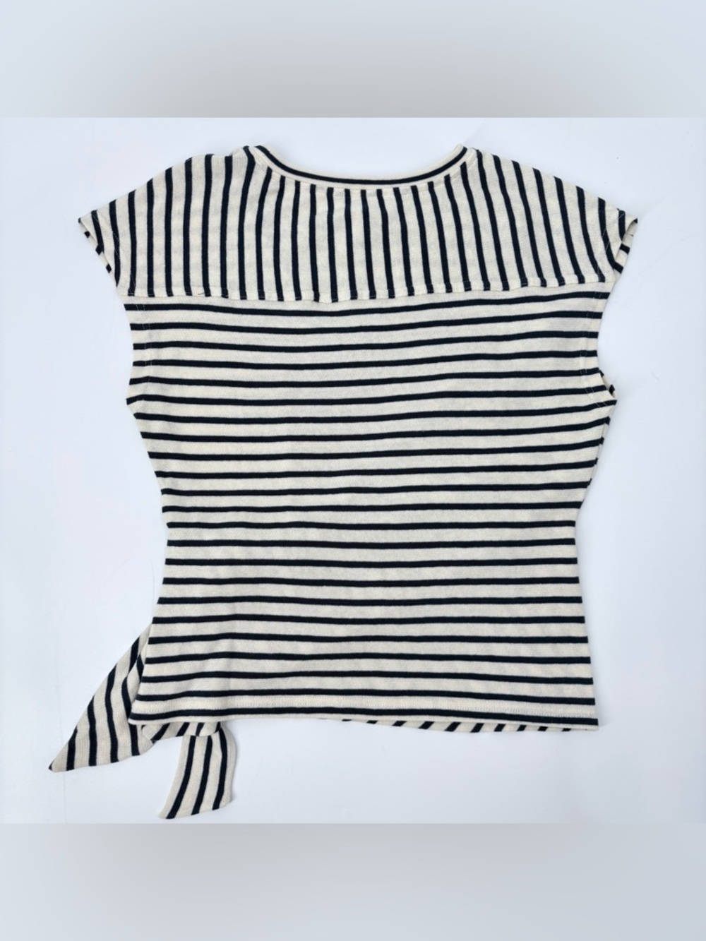 Apiece Apart Navy Striped Nina Cinched Top - Picture 9 of 13